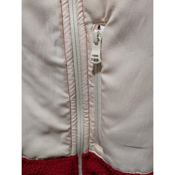 Rowdy Gentleman Vest Men's XXL Red Cream Fleece 1/4 Zip Hiking Outdoors Preppy - Picture 2 of 11